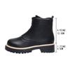 Autumn and Winter New Middle Heel Round Head Martin Boots Children's Front Zipper Large Size Women's Short Boots