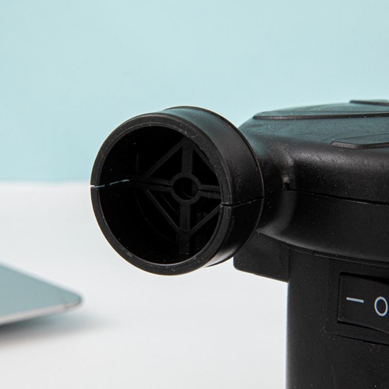 55W Electric Air Pumps with Separate Inflate and Deflate Ports, EU Plug, 12V Vehicle Power Plug, and 3 Nozzles for Fitting Valves