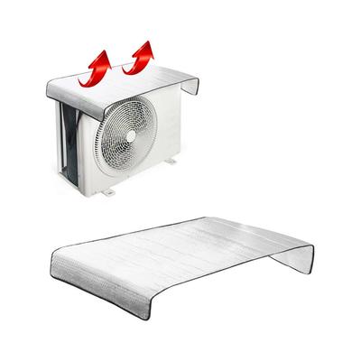 1 housse de protection pour climatiseur d'extérieur 94 x 47 cm, protection contre la pluie et les économies d'énergie, feuille d'aluminium, isolation thermique pour maison et voiture
