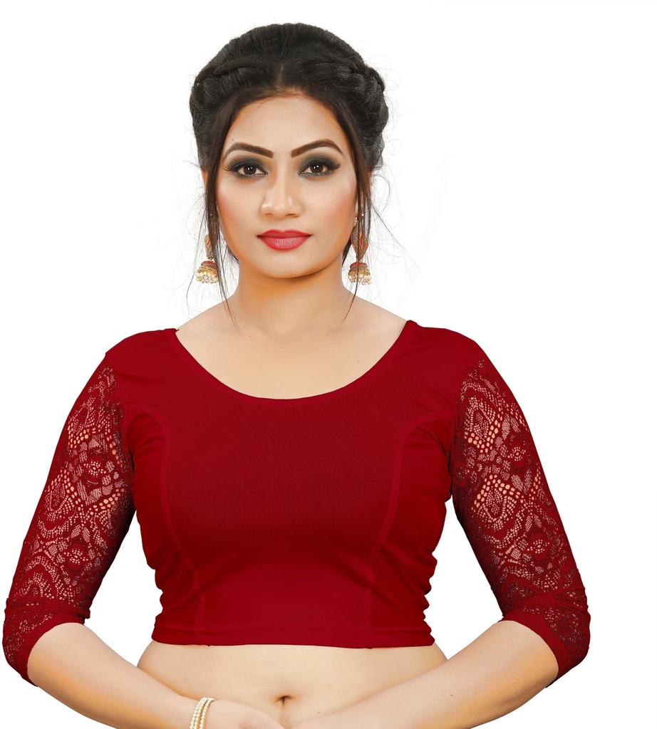 Indian Women's Round Neck Choli Bollywood Wedding Party Wear Readymade Blouse