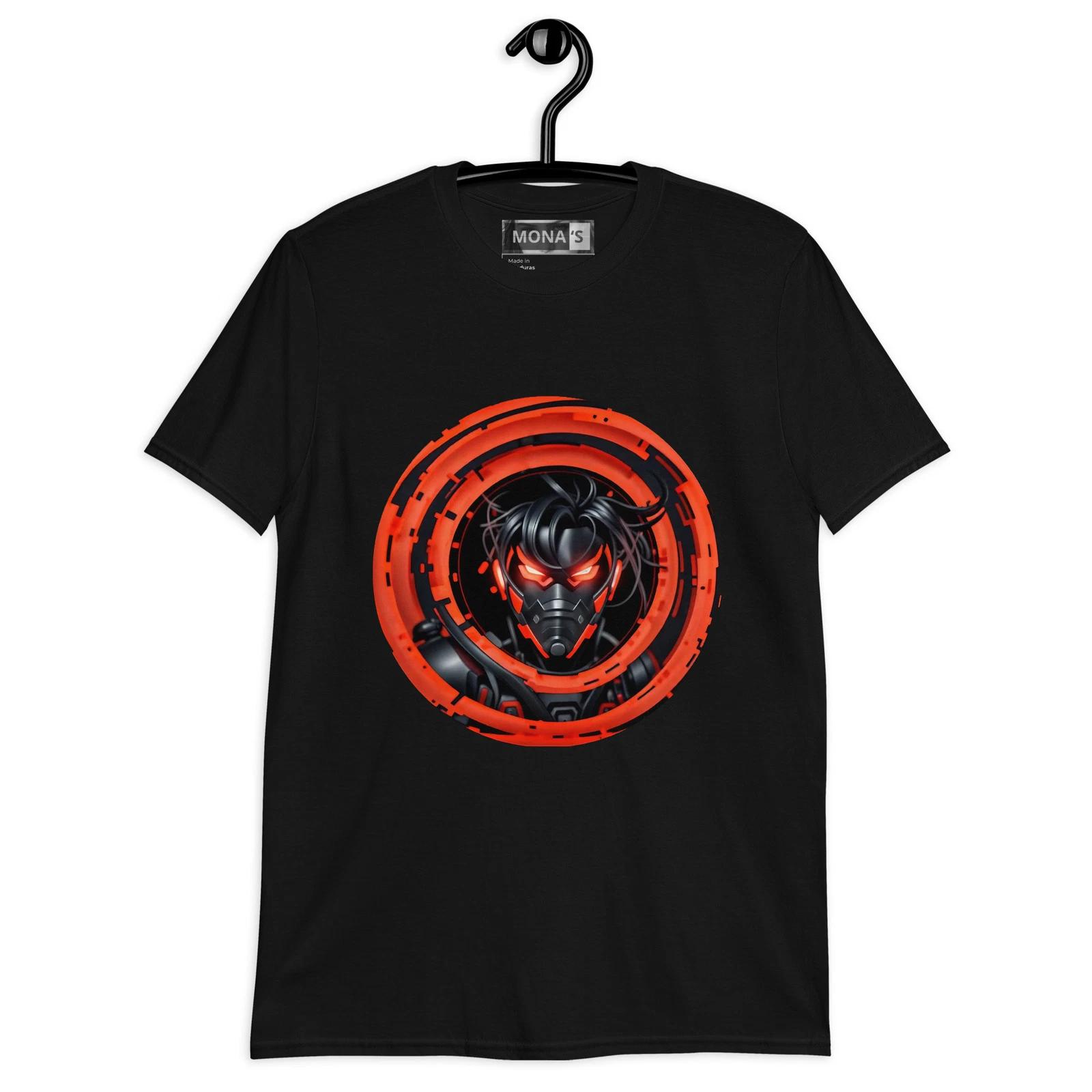 Short-Sleeve Unisex T-Shirt Futuristic Villain in Red and Black 2XL