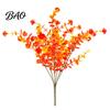 Long Lasting Fake Plants Fall Artificial Flower with Eucalyptus Leaf, Lifelike Faux Plants, Realistic UV Resistant for Autumn Thanksgiving Harvest