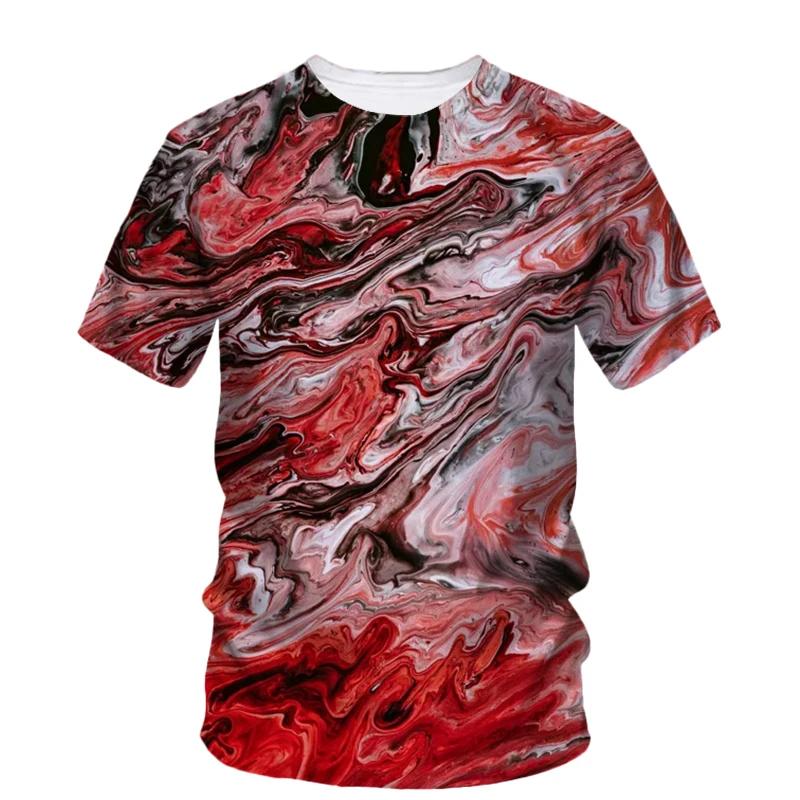 Art Graffiti T Shirts Men's Clothes Harajuku Street O Neck T-shirt 3D Printed Graphics Personality Fashion