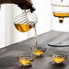 Creative Flower Arrangement Teapot Glass Lazy Automatic Tea Making Household Pu'er Scented Kung Fu tea Tea Set Infuser Drinking