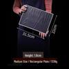 Matte Black Ceramic Wood Grain Plate for Steak, Barbecue, Snacks, and Desserts