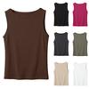 Damen I-förmige Weste mit einem Kragen und ärmellosem Unterhemd, Camisole Top