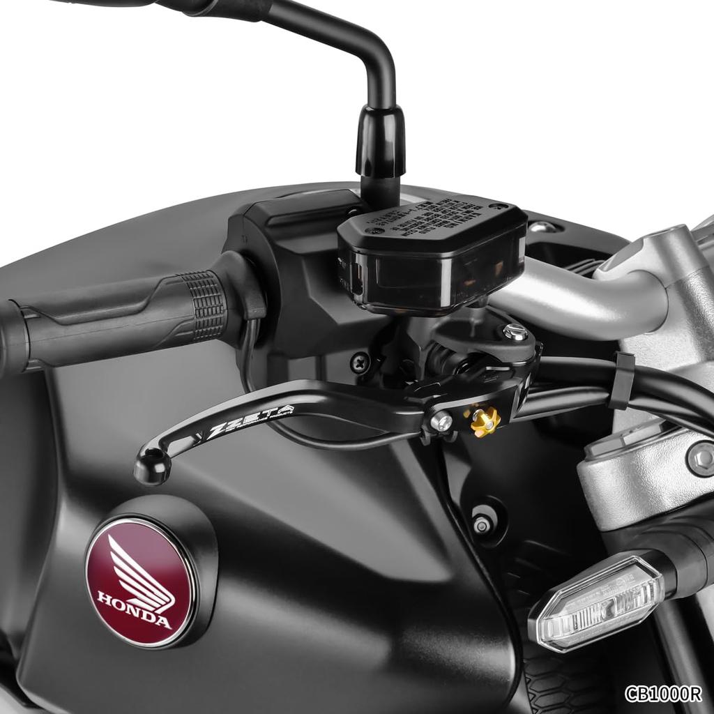 ZETA RACING Pilot Brake Aluminum with 20 Adjustable Lever Positions and Automatic Lever Return for Lever, Black, Foldable, High-Strength Alloy,
