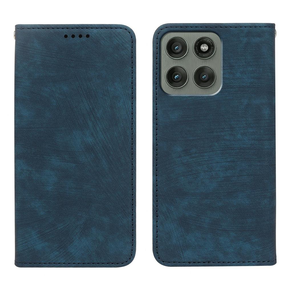 For Motorola Edge 60 Pro 5G Case Strong Magnetic Leather Wallet Phone Cover with Striped Texture