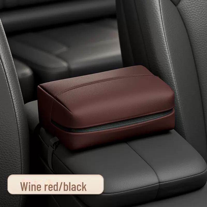 Multifunctional Car Tissue Box: Seat Back Hanging & Sun Visor High-End Holder