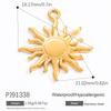 18K Gold Plated Sun Starfish Pendant Stainless Steel Summer Ocean DIY Jewelry Making Accessories