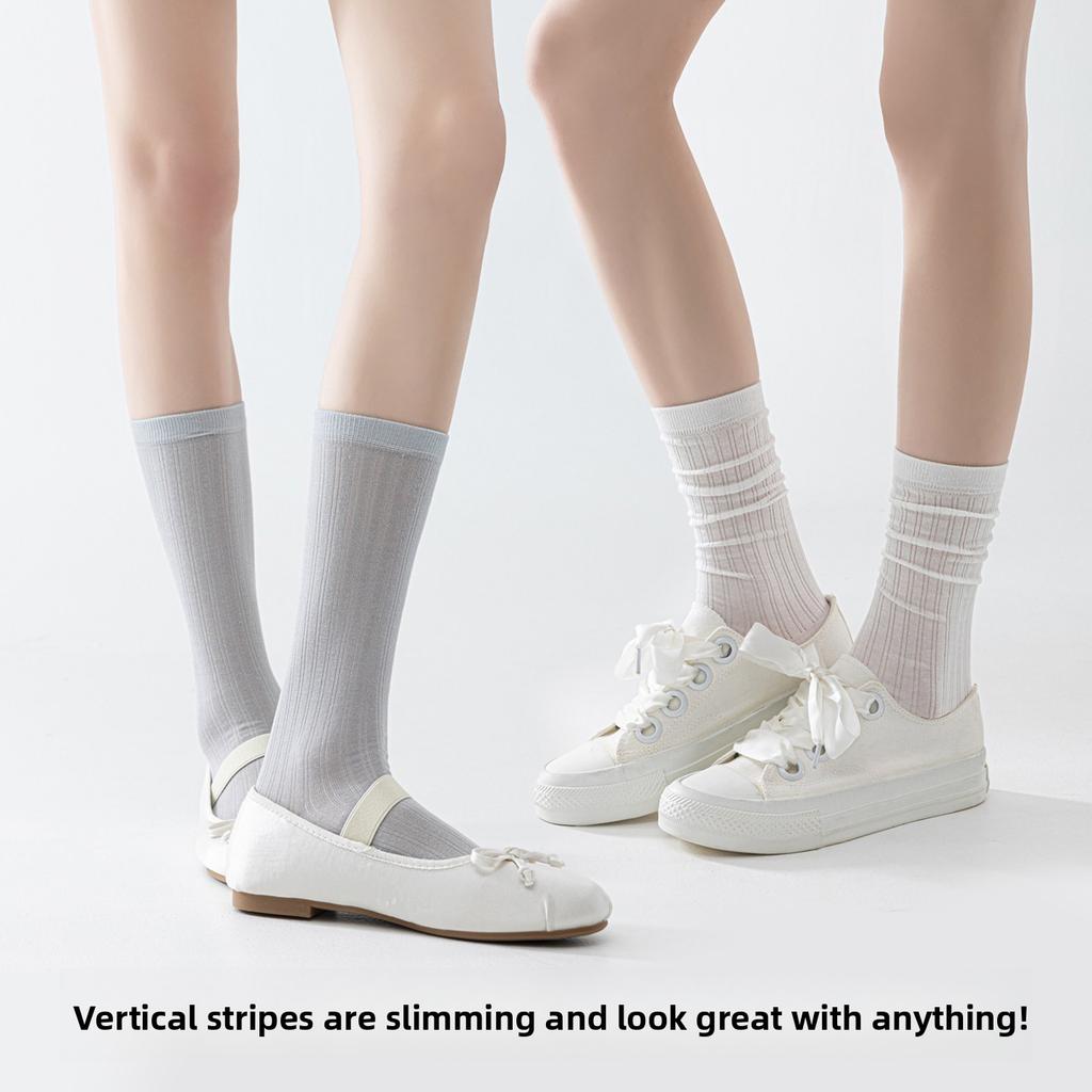 Silk Stockings for Children in A Pile-like Design, with A Slim and Lightweight Style, Suitable for Summer Sports and Odor-resistant, Sweat-absorbent.