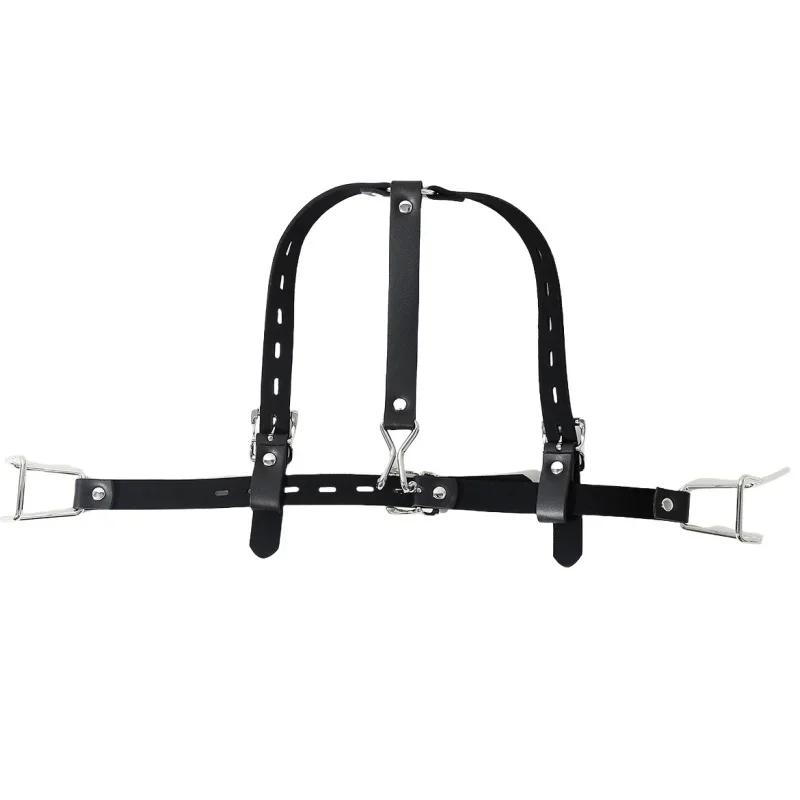 Metal Integrated Mouth Gag With Adjustable Nose Hook Expansion Plug For Couple SM Games Adult Toys