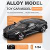 1:24 La Voiture Noire Atlantic Alloy Car Diecast Model Miniature Toy Doors Opened Sound Light  Shock Absorption Gift for Friends
