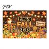 Family Gathering Autumn Celebration Decor 70 x 45 Inch Fall Pumpkin Backdrop, Harvest Gnome Decorative Scene for Party Scarecrow Photography