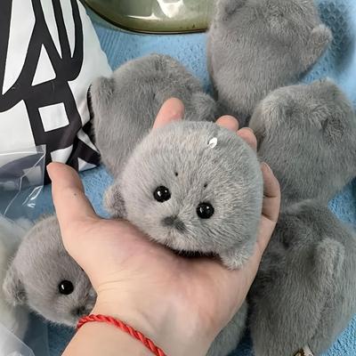 Niedlicher Weicher Robben Plüsch Schlüsselanhänger Kawaii Robben Plüschtiere Anhänger Tier Mode Stoffpuppe Schlüsselring Rucksackzubehör Auto Ornament