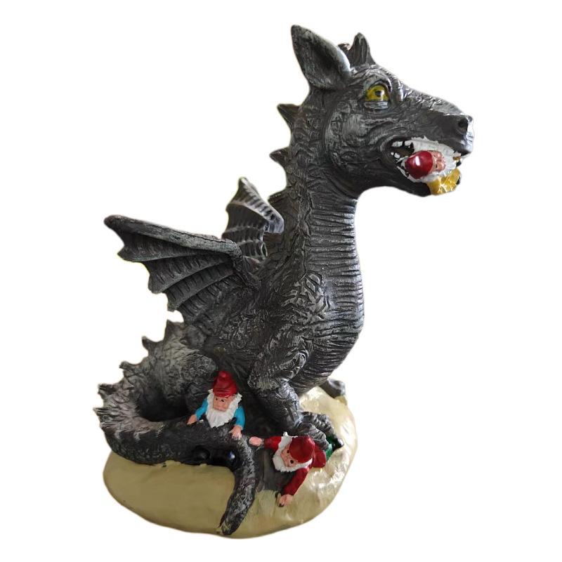 Dinosaurier Verwundung Kreative Harzhandwerke Hofgarten Interessante Grüne Pflanzen Dekoration Zuhause Schreibtisch Kleine Ornamente