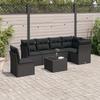 VidaXL Garden Lounge Set with Cushions 6 Pcs Brown Braided Resin 3217703
