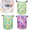 Butterfly Elephant Rabbit Bear Flower 3d Print Cylinder Clothes Basket Storage