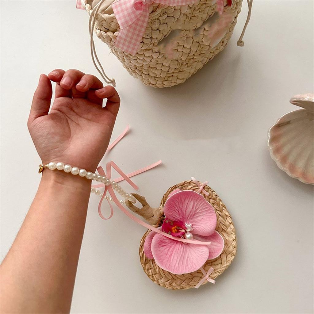 Handcrafted Moth Orchid Bag Pendant Phone Pendant Fashionable Moth Orchid Phone Jewelry Sweet Phone Chain for Daily