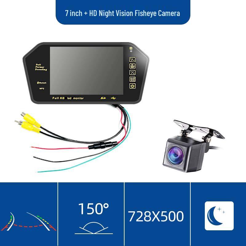 Bluetooth MP5 Wireless Rear View Camera for 7-inch Rearview Mirror Monitor with Reverse Priority