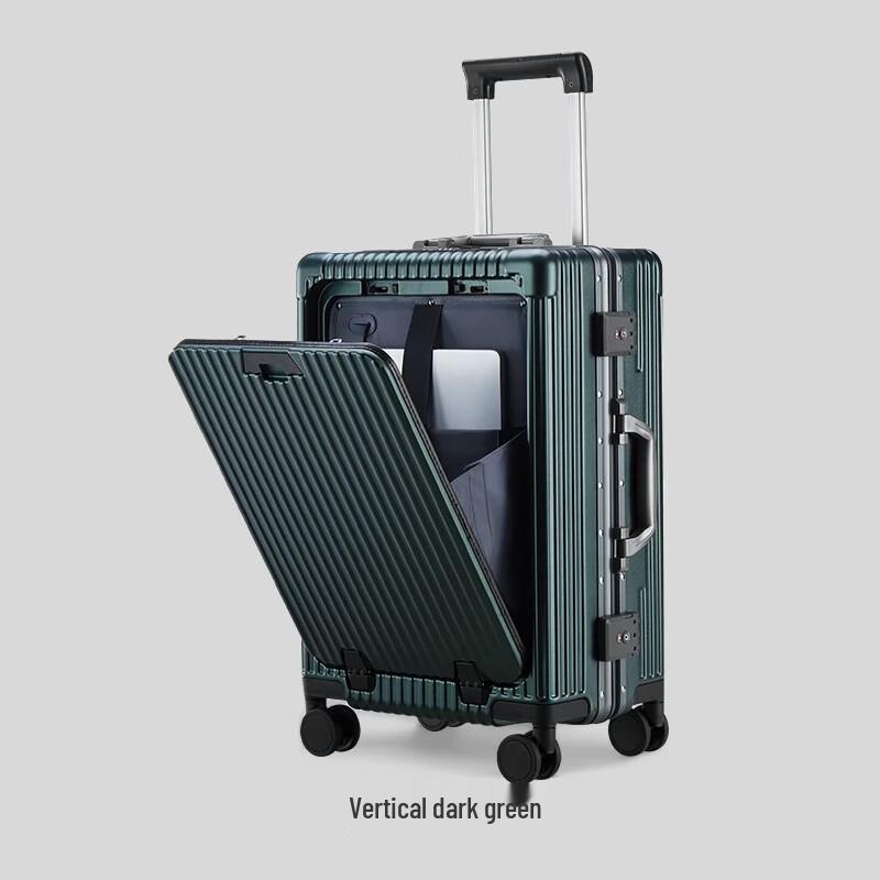 Xiaoyan Multi-functional Front-Opening PC Aluminum Frame Suitcase 24-inch