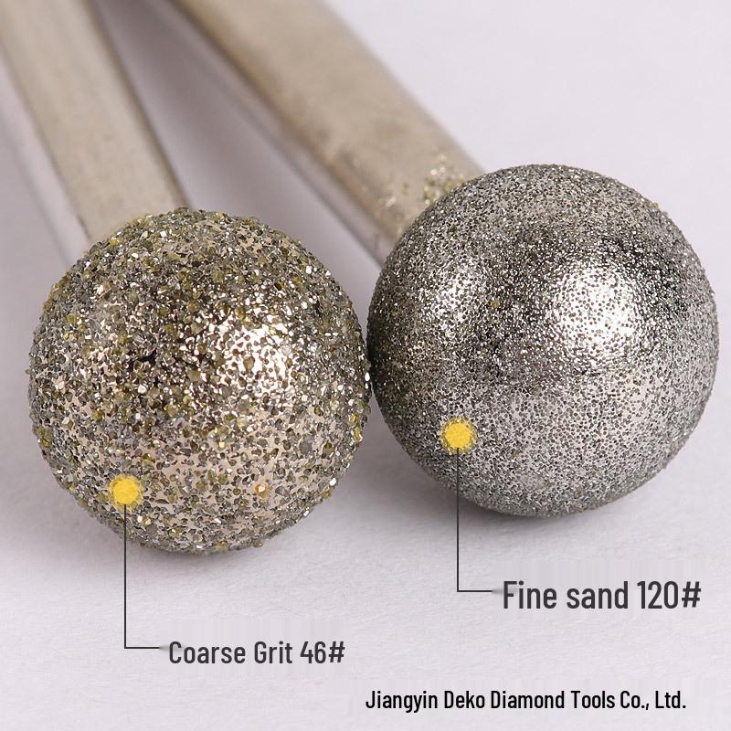 6mm Ball-Shaped Electroplated Diamond Grinding Head for Jade Carving and Polishing