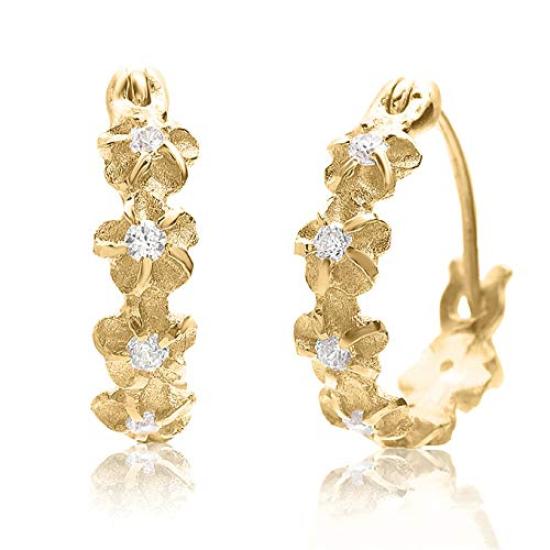 

Earrings Hawaiian Jewelry Plumeria Yellow Gold Coating Jewelry [LocoMocoAloha] [Genuine]