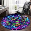 Teenage Mutant Ninja Turtles,TMNT Chair Mat Round Rug Office Carpet, Machine Washable, Non Slip, Suitable for Living Rooms, Bedrooms