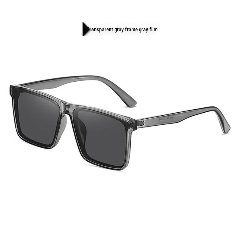 Men s Polarized Retro Square Sunglasses - UV & Strong Light Protection, Classic Large Frame Model 808