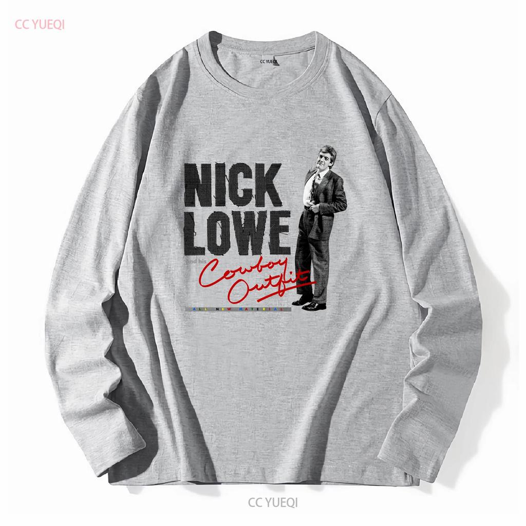 Nick Lowe and His Cowboy Outfit Album T Shirt All Size S 2345XL long or short sleeves vintage Washed Unisex graphic streetwear