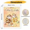 Disney Chip 'n Dale Oil Art Painting Kit Home Wall Decor Handmade Gift  Cute Squirrels Acorn Theme for Living Room and Bedroom Art Craft