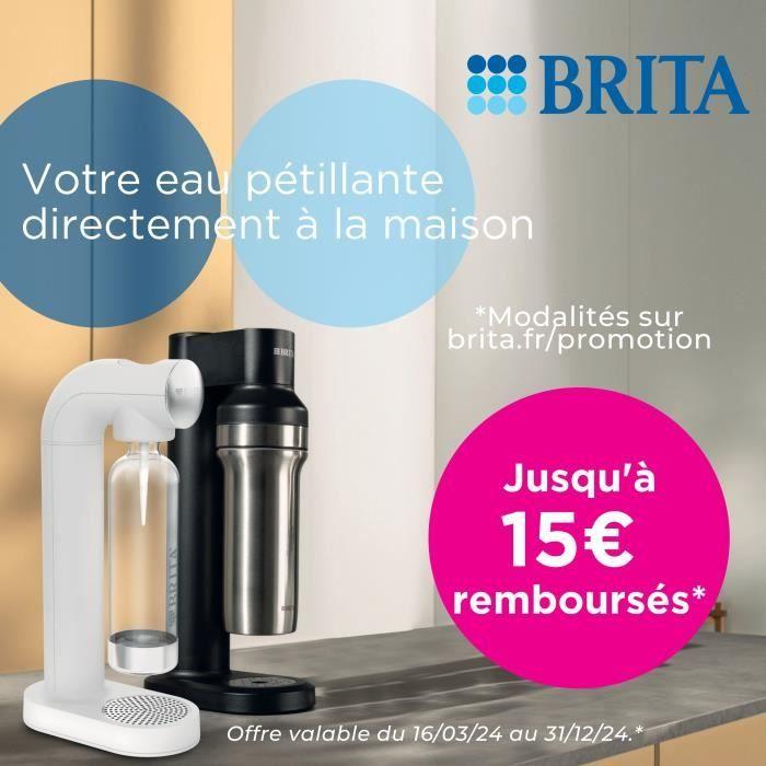 Machine à soda BRITA - SodaTRIO Blanche - 1 Bouteille 1L et 1 Cylindre de CO2 inclus