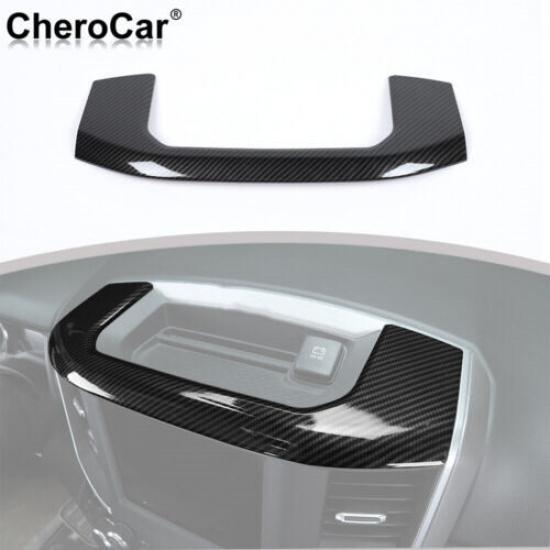 Carbon Fiber Console Storage Box Trim Cover Frame for Dodge RAM 1500 2018-