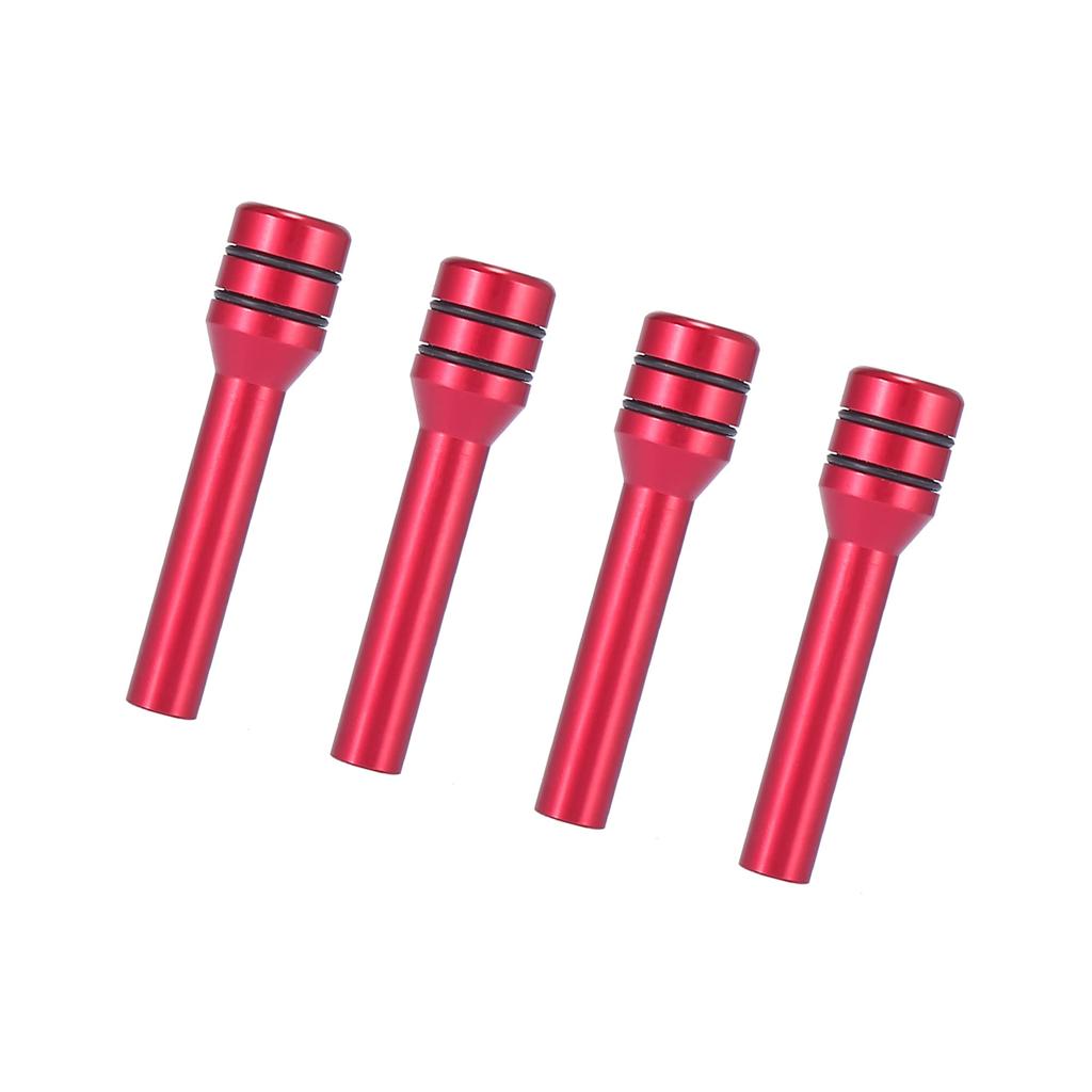 ACROPIX Interior Car Door Lock Knob Pull Pin Aluminum Alloy Red 4pcs