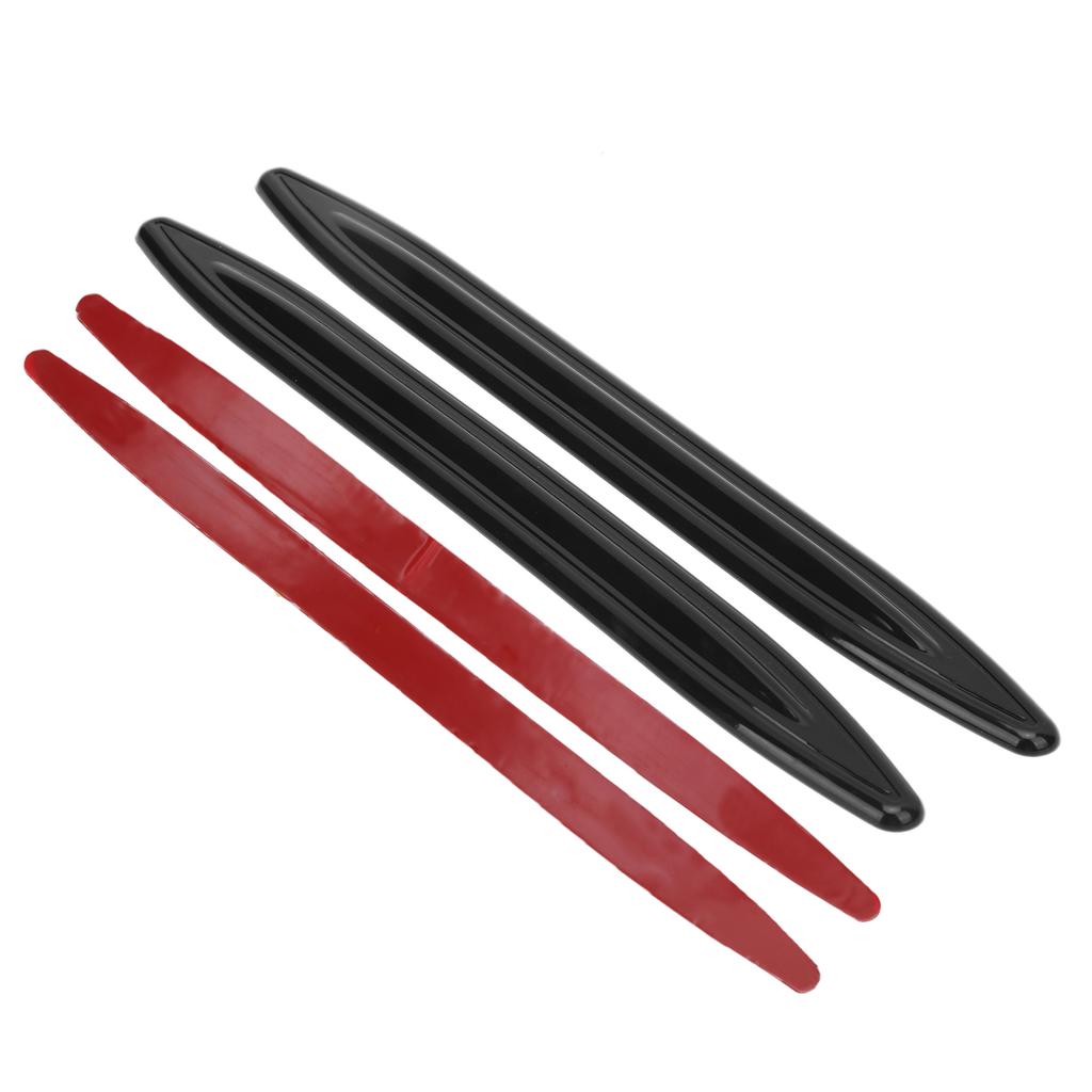 Car Accessories Corner Guard Protector, Car Bumper Protector Corner   Strips Front Rear   Gloss Black
