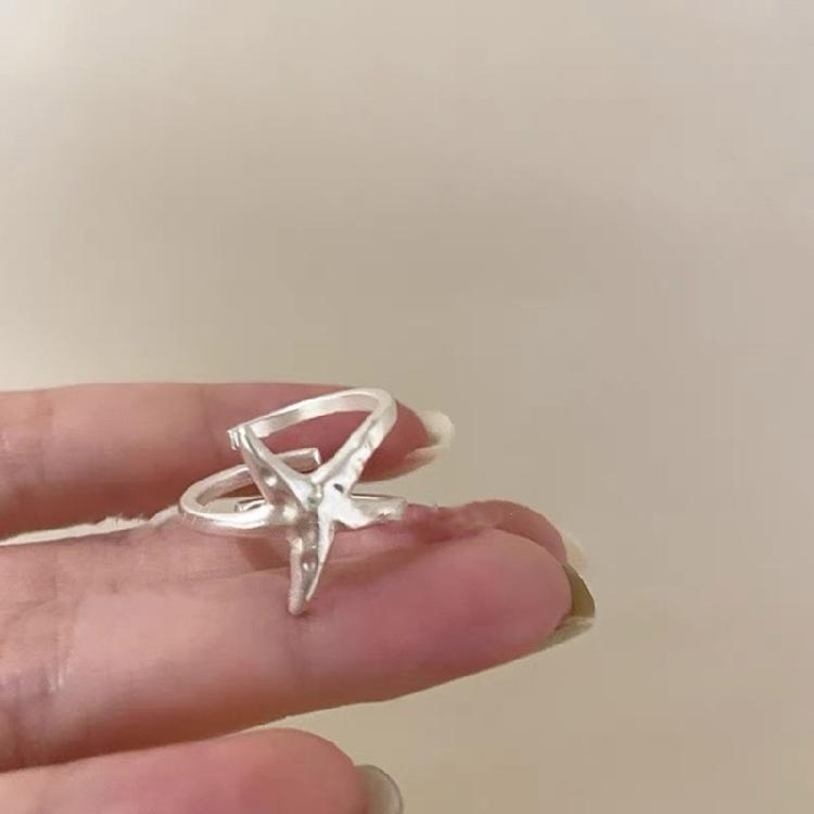 Elegante Verdrehte Designs Seesternringe Verziert mit Mehrfarbigen Kristallen Verstellbare Passform für Lässige oder Besondere Anlässe