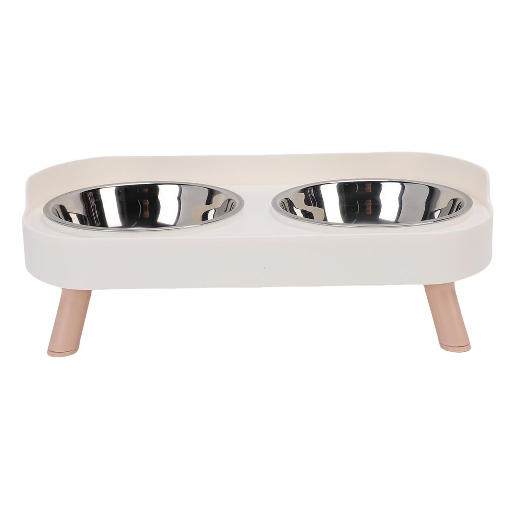 Zvýšená kočičí miska z nerezové oceli Integrované dvojité misky Zvýšená miska na kočičí jídlo a vodu pro domov