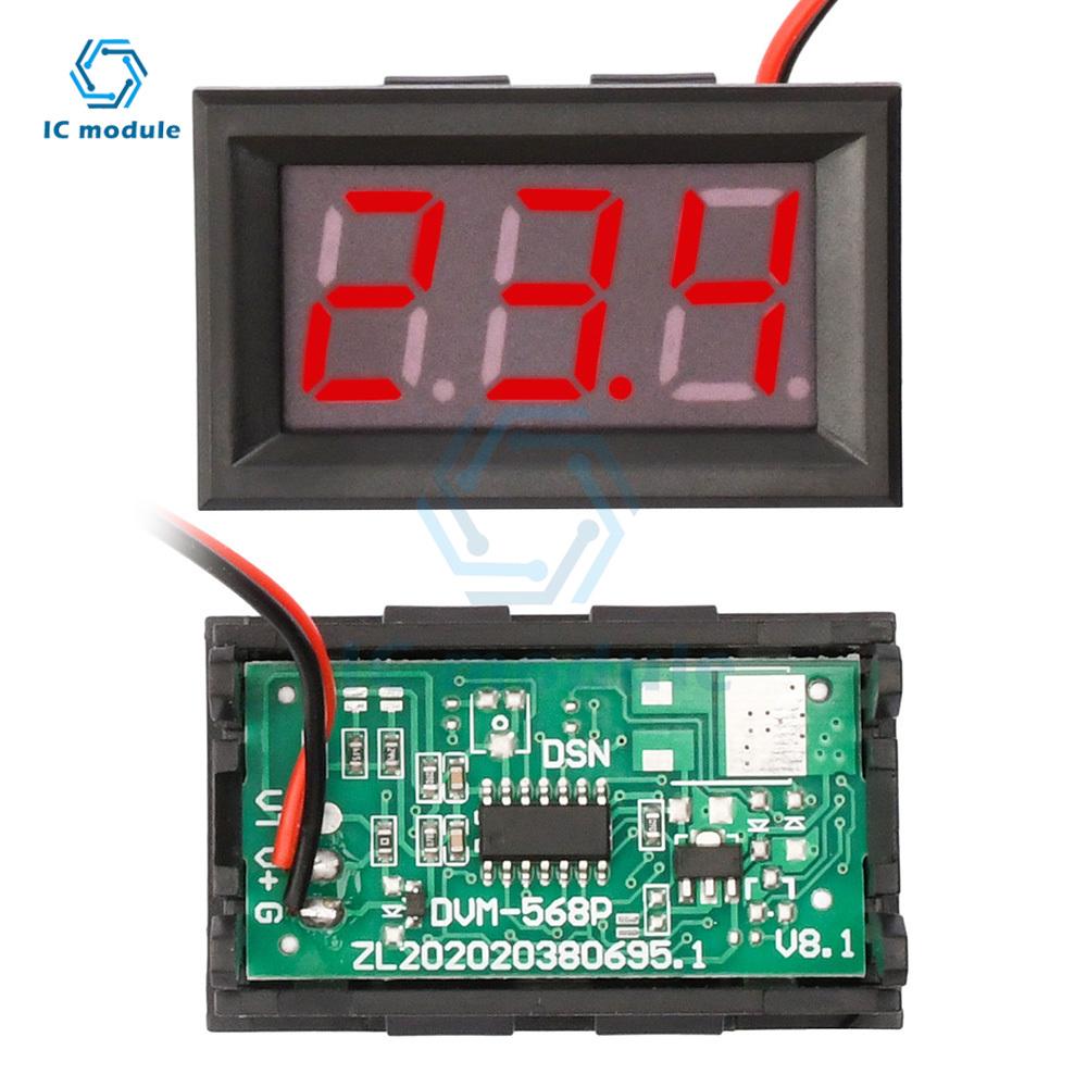Mini LED Digital Display Voltmeter Detector DC 4.5-30V /DC4.7-30V/ DC5-30V Voltage Monitor Tester Gauge for Motorcycle Car