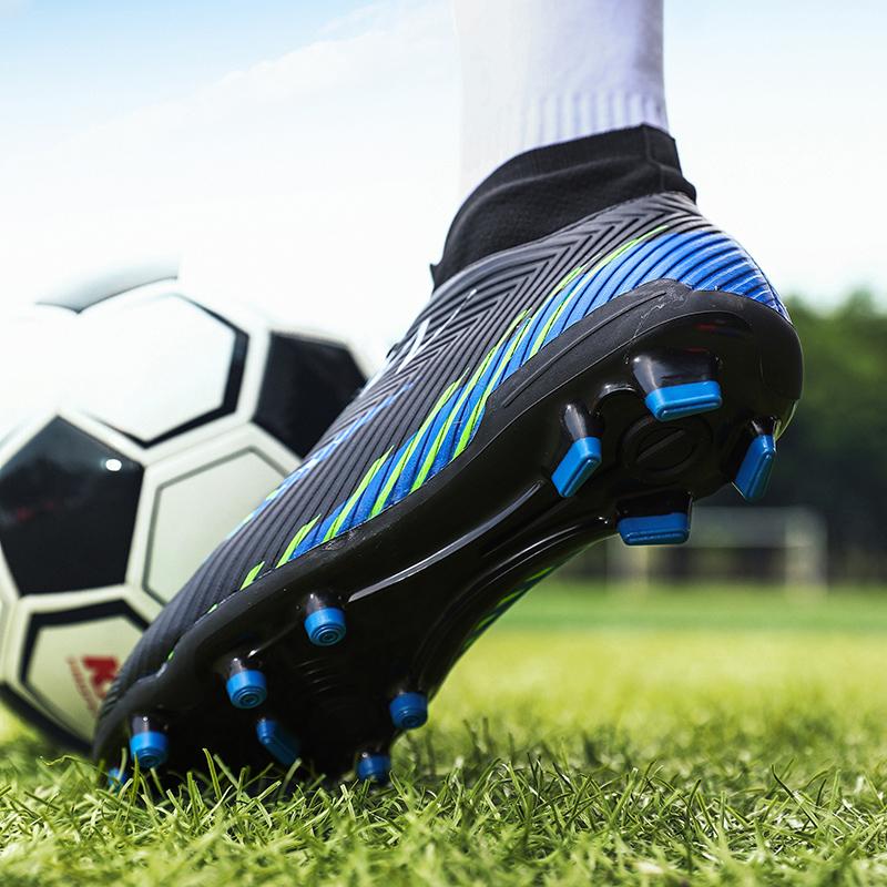 TF/FG High-Top Sports Training Football Boots Men Athletic Sports Non-Slip Cleats Sneakers Youth Kids Outdoor Grass Soccer Shoes