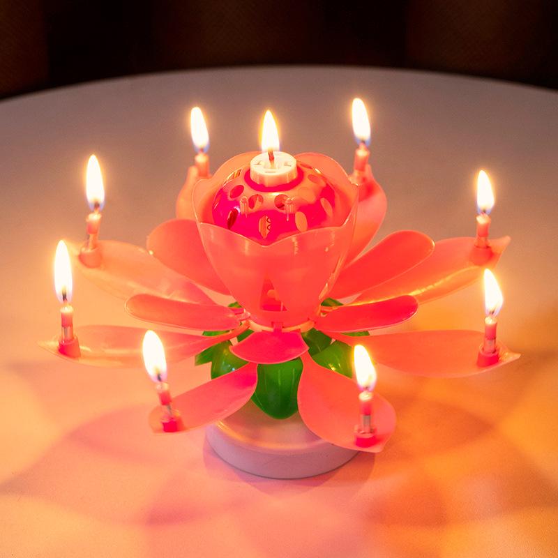 2025 Creative Lotus Birthday Number Candles for One-Year-Old Boys & Girls