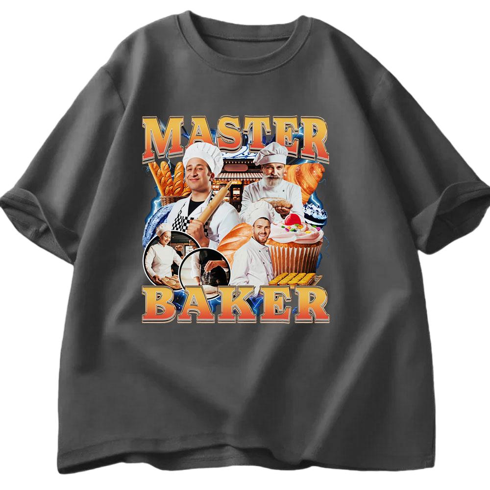 Meisterbäcker Lustiges Meme Muster T-Shirt Sommer Herren Damen Lässig Baumwolle Mode Harajuku Übergroß Streetwear Y2K T-Shirt Top