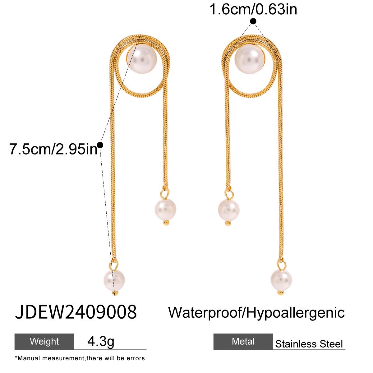 

Stainless Steel Fringed Earrings - High-end, Niche, Exaggerated Stud Earrings, Titanium Steel Jewelry JDEW2409008
