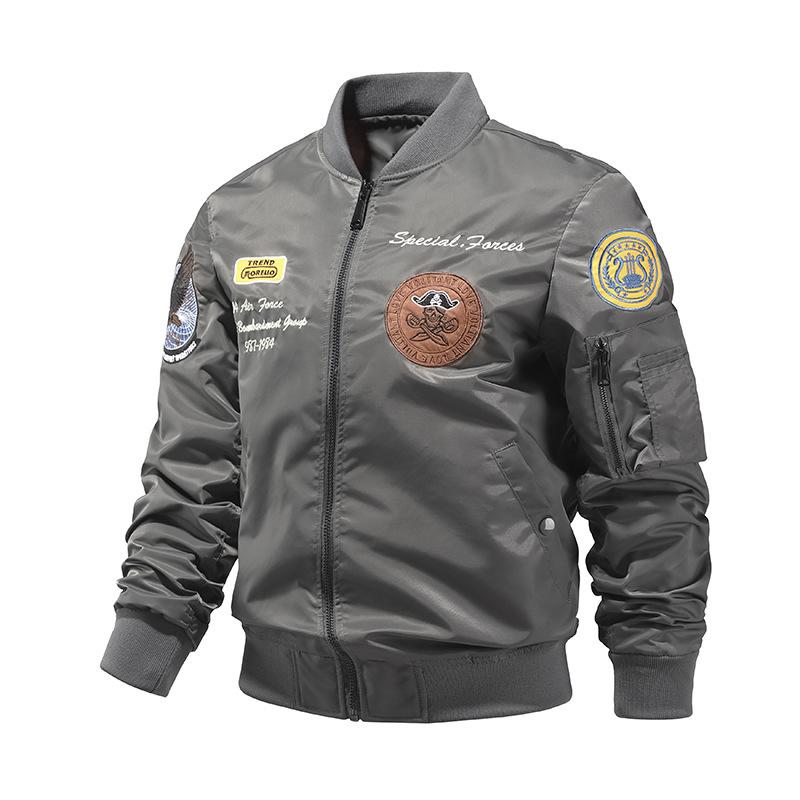 Embroidered Jacket with Cotton/thin Air Force Cotton Coat Ma1 Pilot Jacket Men's Flight Jacket