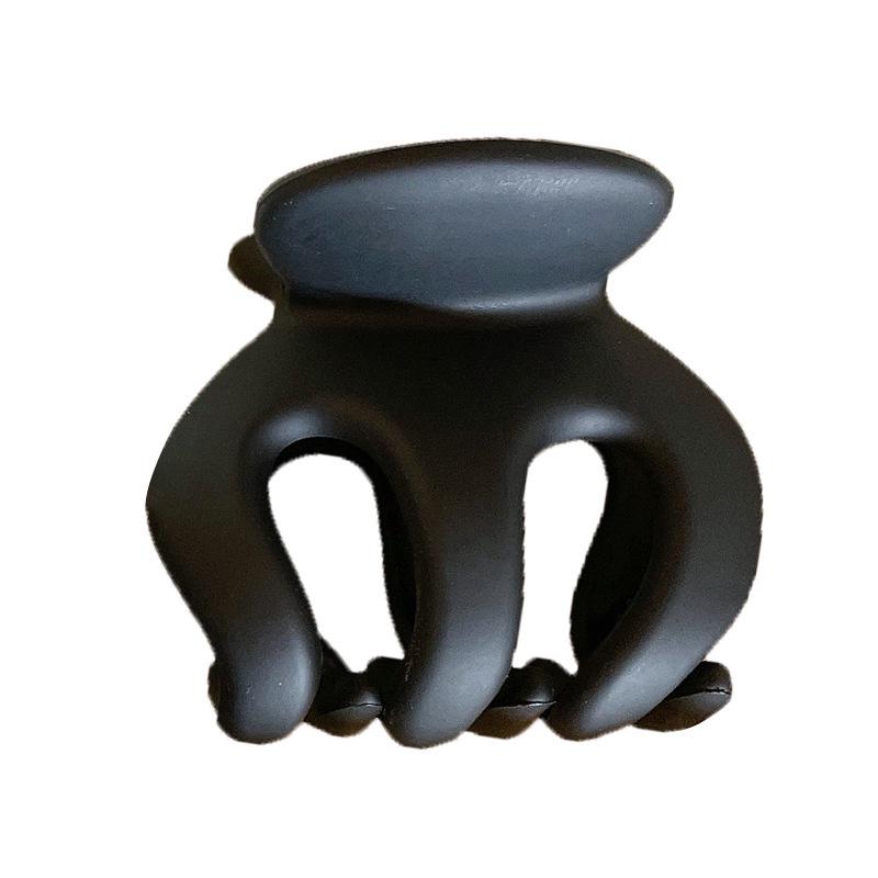 30-Piece Autumn/Winter Plush Coffee Hair Clip Set: Shark Claw Clips & Ponytail Holders