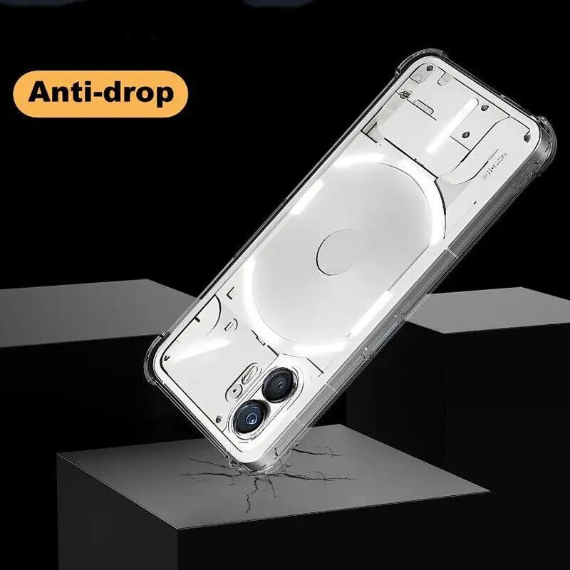 Měkké TPU průhledné pouzdro na telefon pro Nothing Phone 2 1 5G nárazuvzdorné airbagové ochranné čiré pouzdro Capa Fundas