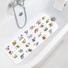 Bath Mat with Drainage Holes, Anti-Slip Texture Foot Massage Mat, Food-Grade PVC Material Suction Cups Bathtub Mat