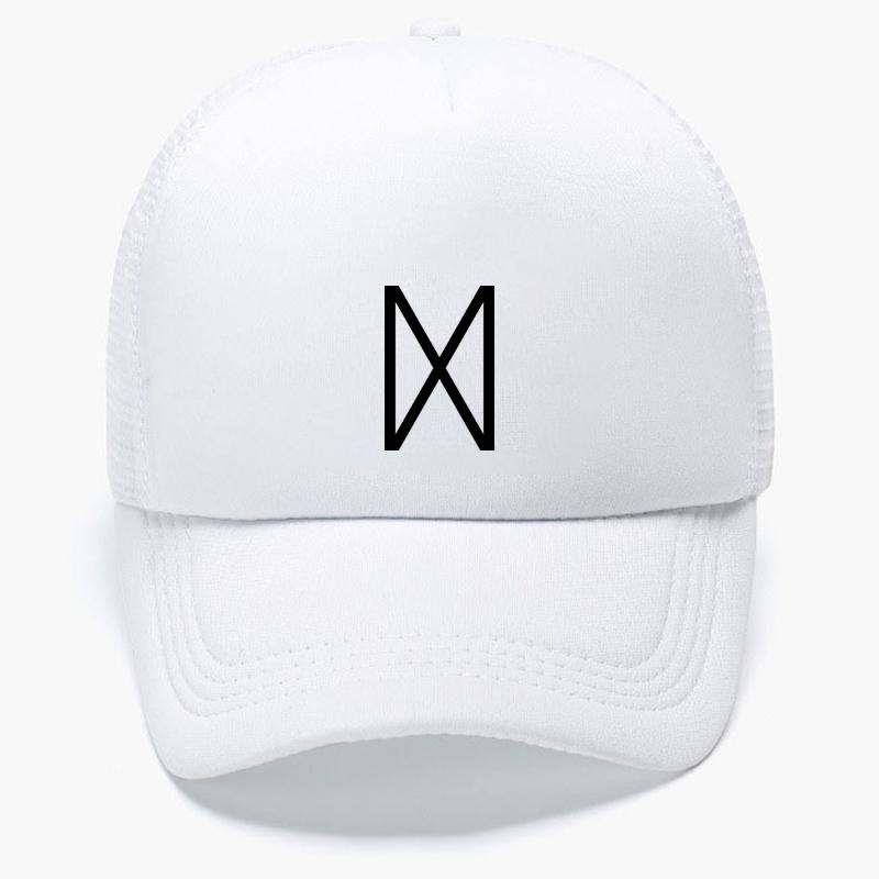 Viking Dagaz Rune Symbol Foam Trucker Hat Unisex All Black Mesh Back Snapback Cap Nordic Runes Summer Baseball Caps Casquette Homme