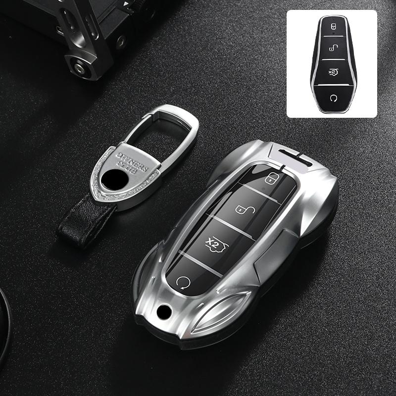 Metal Car Remote Key Cover Case Holder Shell Chain Fob For BYD New ATTO 3 Atto2 Song Pro Dmi Dolphin Mini Seal U Sealion 07 EV