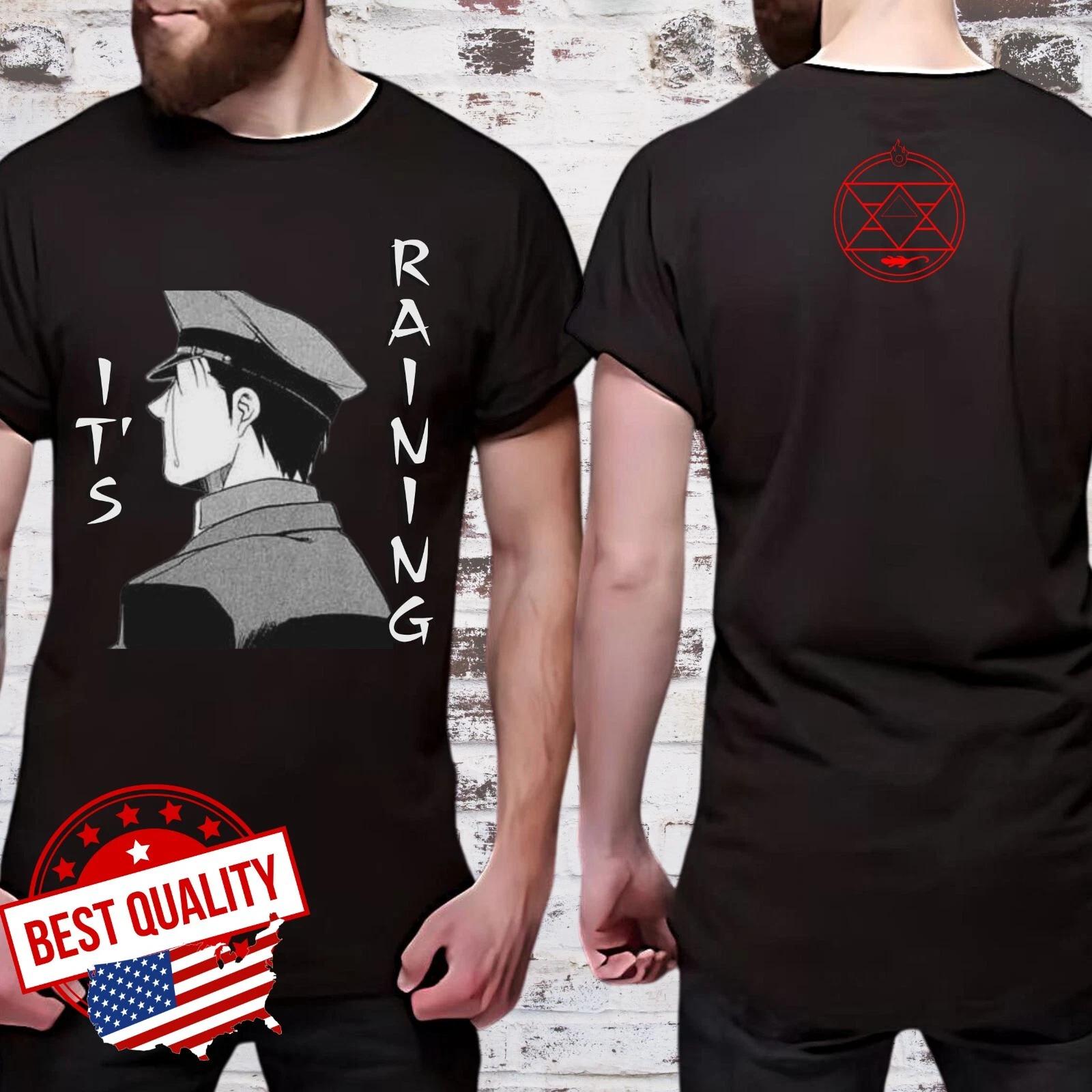 Roy Mustang Sad T Shirt Anime Manga Japan Fullmetal Alchemist Elric Otaku Tee 2XL