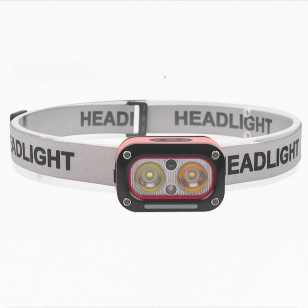 Strong Light Work Headlight Three-light Source Night Running Headlamp LED Headlamp  Hiking